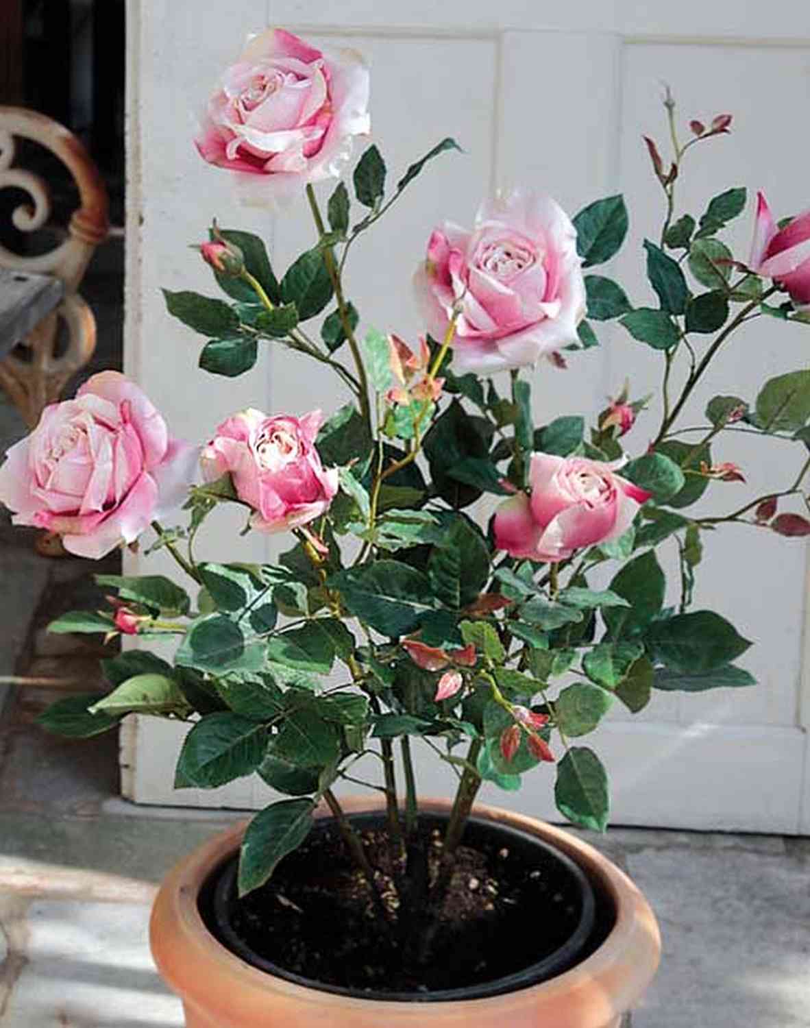 IPOPU 25 Rose Rosa Scintillanti Artificiali Con Stelo In Filo – Per Bouquet, Torte, Decorazioni Casa E Feste – Rosa Scuro - 2