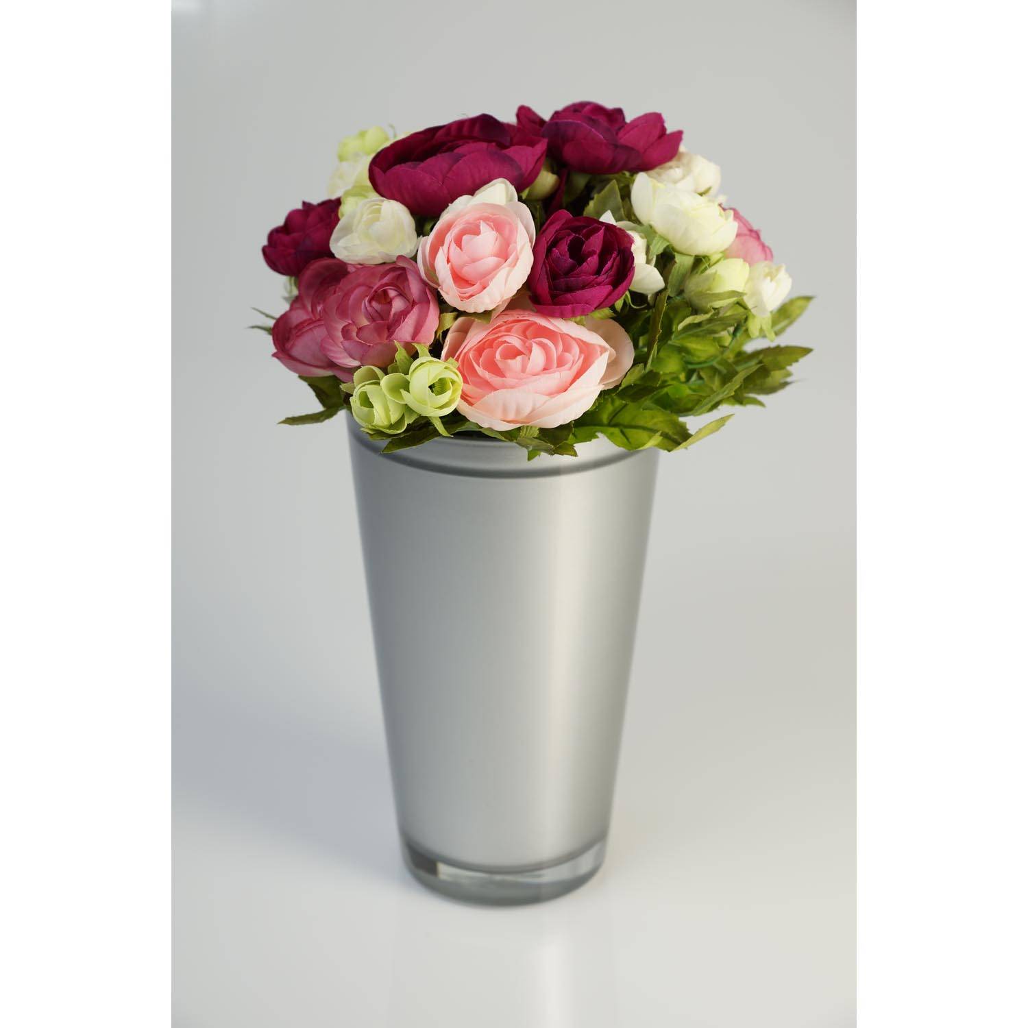 Mazzo Di Ranuncoli Finti Artplants: Bianco-Rosa, 20 Cm, Artificiali Decorativi - 3