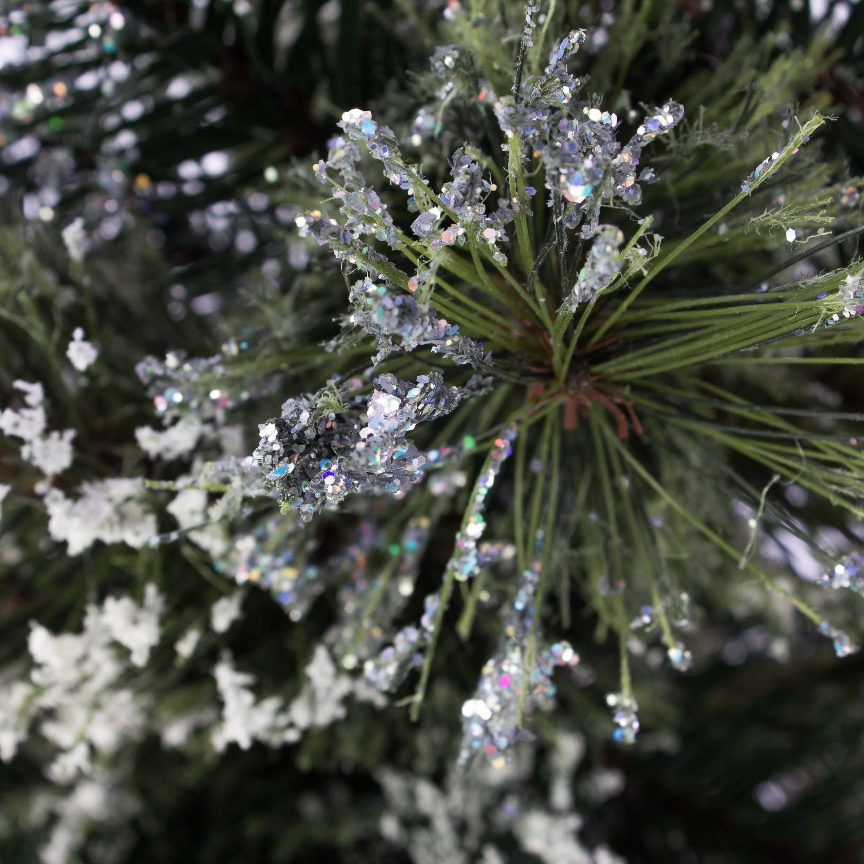 Albero di Natale artificiale RIGA, sacco di iuta, con pigne