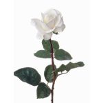 Rosa finta AMELIE, bianco, 70cm, Ø8cm