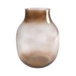 Vaso in vetro RAIDON, panciuto, arancione-marrone-trasparente, 26 cm, Ø 17 cm
