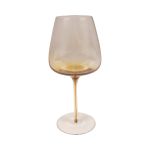 Calice da vino EDELMIRA in vetro, arancione-marrone-trasparente, 23 cm, Ø 10 cm