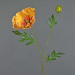 Papavero decorativo EDESSA, arancione-giallo, 80 cm