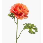 Fiore artificiale ranuncolo KRISTY, salmone-arancione, 60 cm, Ø 10 cm