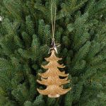 Decorazione da appendere per l'albero di Natale RION con stella, acrilico, glitter, oro, 12cm, Ø9cm