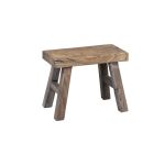 Poggiapiedi in legno ALVE, marrone-grigio, 25x12x20cm