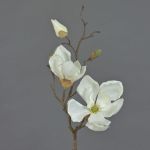 Ramo di magnolia artificiale MALBINE, crema, 50cm, Ø6-10cm