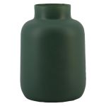 Vaso da fiori in vetro VERMYN, verde opaco, 20cm, Ø15cm
