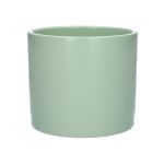 Vaso in ceramica FERDINANTA con motivo, verde menta opaco, 12,3 cm, Ø 13,5 cm
