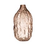 Vaso a bottiglia in vetro CLIFFORD con venature, beige-trasparente, 22 cm, Ø 11,3 cm