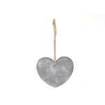 Cuore decorativo da appendere LILU in pietra, grigio, 13x11,5x1 cm