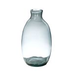 Vaso decorativo a bottiglia NERRASITA di vetro, con scanalature, riciclato, trasparente, 29,5cm, Ø18cm