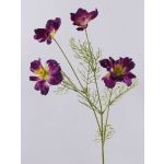 Ramo decorativo di fiori di cosmea PRESTIOSA, viola-verde, 75cm, Ø6-11cm