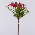Ramo artificiale di sorbo ELNATAN in mazzo, frutti, rosso, 30 cm