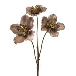 Ramo artificiale rosa di Natale FLOMKE, metallizzato-marrone, 55 cm