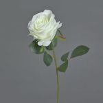 Rosa artificiale SIMONY, crema, 45cm, Ø8cm