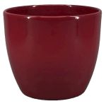 Vaso per piante in ceramica TEHERAN BASAR, rosso vino, 19,5cm, Ø22,5cm