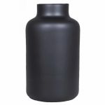 Vaso da tavola SIARA in vetro, nero-opaco, 25cm, Ø15cm