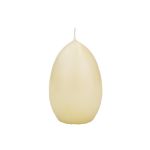 Candele a forma di uovo di Pasqua LEONITA, color crema, 9 cm, 6 cm, 16 h - Made in Germany