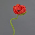 Papavero artificiale ANKANG, rosso, 70 cm