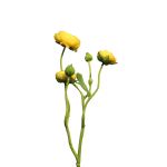 Ramo artificiale di ranuncoli JIXIANG, giallo, 50cm