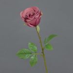 Rosa artificiale RUYUN, rosa antico-verde, malva, 45cm, Ø8cm