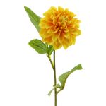Dahlia artificiale WANRU, giallo-arancione, 50 cm