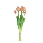 Bouquet di tulipani artificiali LONA, pesca, 45 cm, Ø15 cm
