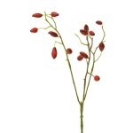 Ramo artificiale di rosa selvatica XINGRUI con rosa canina, rosso, 45cm