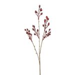 Ramo decorativo FRIMTE con cinorrodi, rosso bordeaux, 55 cm