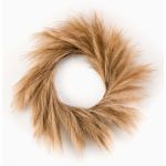 Ghirlanda decorativa pannocchie di erba piuma ILIAD, beige, Ø60cm
