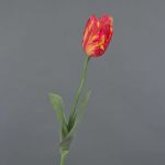 Fiore artificiale tulipano papagallo UAKARI, rosso-arancione-verde, 65 cm, Ø 6 cm