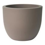 Vaso rotondo ETRION in plastica, color taupe, 44 cm, Ø 54 cm