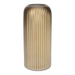 Vaso in vetro ALBURGIS con scanalature, oro metallizzato, 20 cm, Ø 8,7 cm