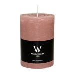 Candela a pilastro AURORA, legno di rosa, 10cm, Ø6,8cm, 42h - Made in Germany