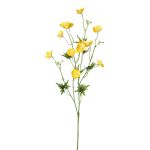 Ranuncolo artificiale NORA, giallo, 70cm, Ø2-3cm