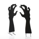 Decorazione di Halloween silhouette mani SPOOKY HANDS, nero, 40 cm