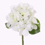 Ortensia artificiale CHIDORI, bianco-verde, 30cm, Ø13cm