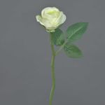 Rosa finta GABI, crema-verde, 25cm, Ø5cm