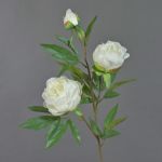 Peonia finta MANJA, bianco, 70cm, Ø8-10cm