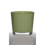 Vaso da piante in vetro ALENA, verde erba, 11cm, Ø11,5cm