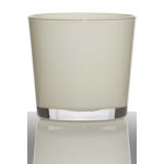 Vaso da piante in vetro ALENA, crema, 11cm, Ø11,5cm