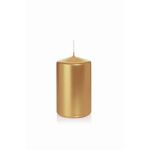 Candela a colonna festiva ROSELLA, oro, 10cm, Ø6cm, 33h - Made in Germany