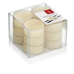 Piccole candele ASTRID con profumo, Elegant Vanilla, 12 pezzi, crema, 1,6cm, Ø3,7cm, 4h