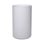 Vaso di vetro a cilindro SANYA EARTH, bianco, 30 cm, Ø16 cm