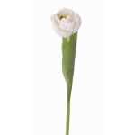 Tulipano artificiale ROMANA, bianco, 45cm, Ø6cm