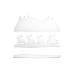 Decorazione per finestre RALF con paesaggio invernale in tessuto non tessuto, difficilmente infiammabile, 60x21 cm - MADE IN GERMANY