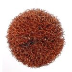 Sfera di cannuccia di palude artificiale ARKO, con brillantini, arancione, 15cm