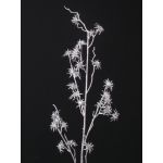 Ramo di hamamelis artificiale TOBY, con brillantini, argento, 100cm