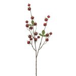 Ramo decorativo rosa di Brevonia con bacche di rosa canina, rosso, 80 cm